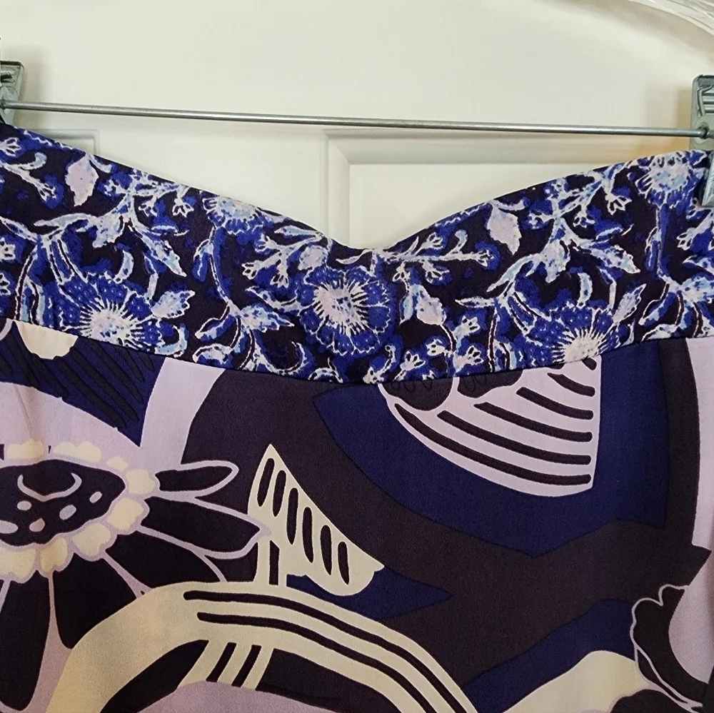 Free People She Is Something Else Mini Tulip Skirt Size Large Plum Combo Beach